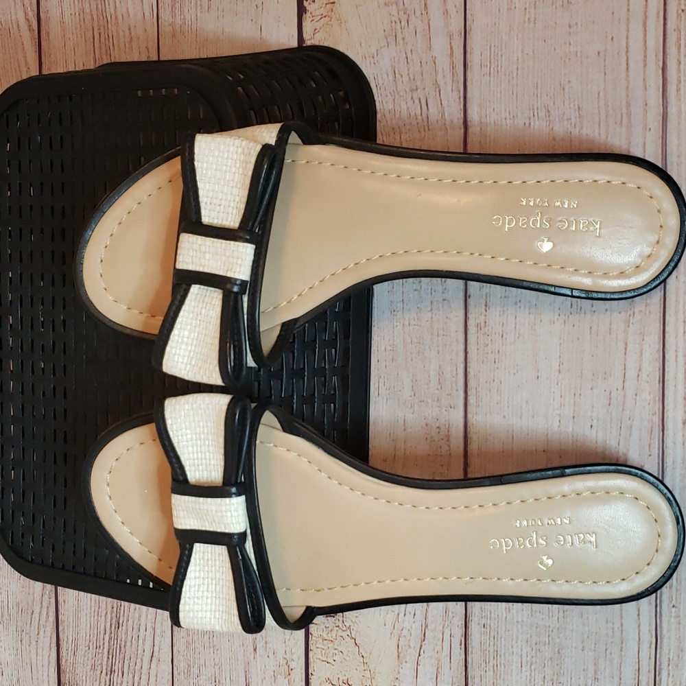 Kate Spade Bow Slide Sandal Sz 8.5 EUC
